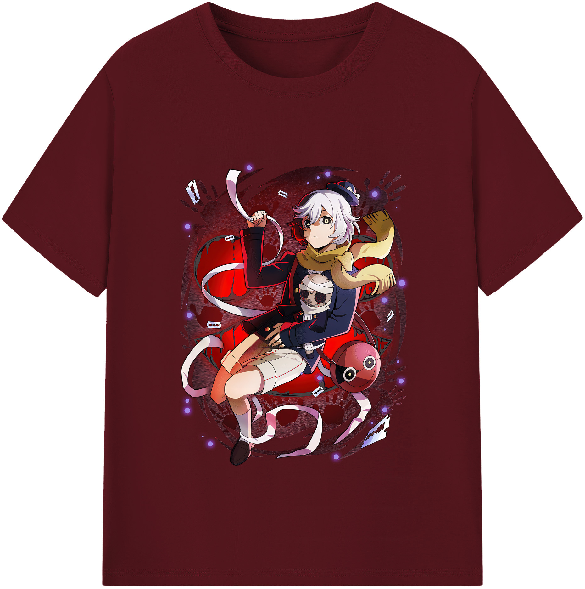 （画像用） 文豪ストレイドッグス Bungo Stray Dogs 綿100％半袖Tシャツ（フロントプリント）